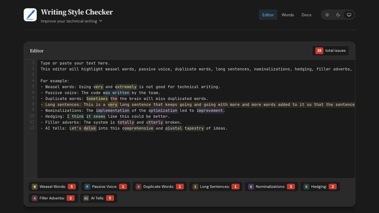 WSC — Writing Style Checker cover